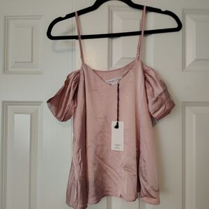 Love Riche Blush Pink Off-Shoulder Blouse
